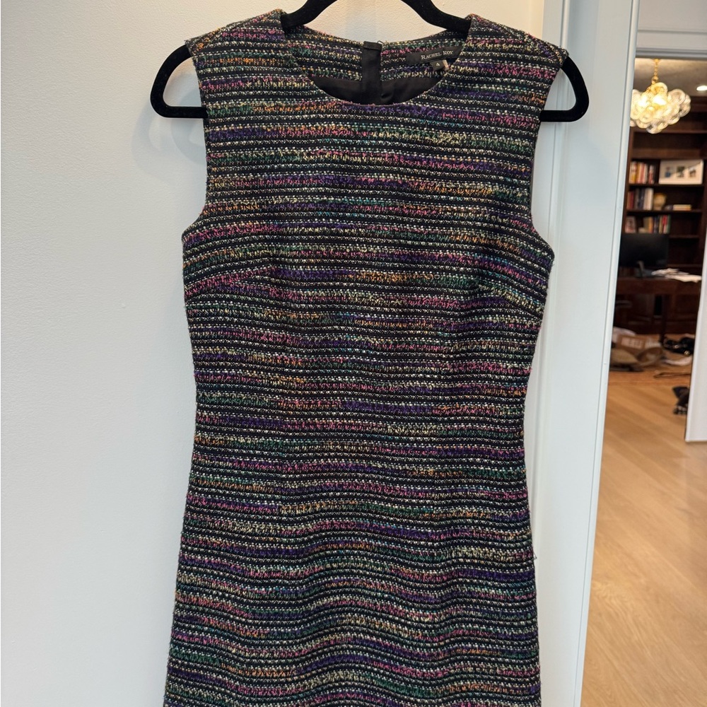 RACHEL Rachel Roy Multicolor Textured Tweed Mini Dress